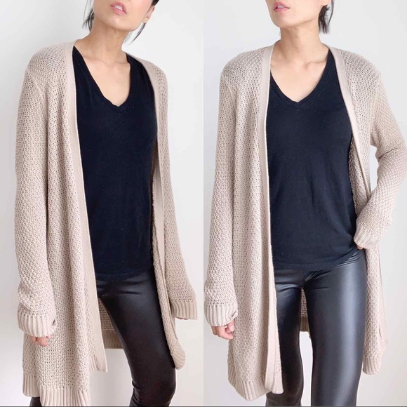 Halogen Knitted Long Open Cardigan - Picture 2 of 8